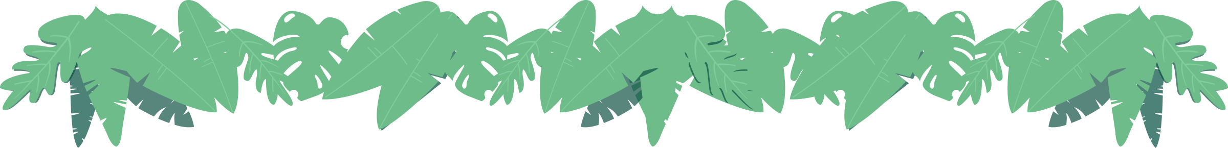 Illustration de feuille en décoration du site, ambiance forêt, jungle